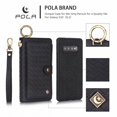 thumbnail image 2 of Galaxy S10 Plus Wallet Case, Dteck Multi-Functional PU Leather Zipper Wristlets Clutch Detachable Magnetic 13 Card Slots 4 Cash Purse Protection Back Cover For Samsung Galaxy S10+, Black weave, 2 of 11