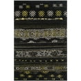 thumbnail image 3 of SAFAVIEH Tibetan Colton Abstract Shag Area Rug, Black/Green, 8' x 10', 3 of 5