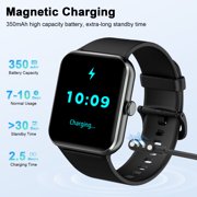 Blackview Smart Watch for Men, Bluetooth Calling, Fitness Tracker with 100+ Sports Modes, 1.85 HD Display, 350mAh Battery, Compatible with Android & iPhone, Black