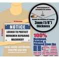 thumbnail image 2 of LOCKED TO PROTECT WORKMEN REPAIRING MACHINERY | Warning Notice Caution Danger 3mm PVC Sign, 2 of 4
