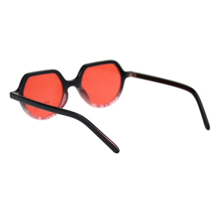 Vintage Retro Hippie Round Thin Plastic Horn Pimp Sunglasses  display picture 1