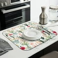 thumbnail image 3 of Microfibre Drying Mat for Kitchen Pioneer Dish Drying Drainer Mat Absorbent Colorful Floral Drying Mat Washing Up for Glass, Plate & Cup 16inch X 18inch, 3 of 7