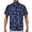 Navy, variant on HCYSFG Mens Big And Tall Plaid Shirt Windowpane Print Button Front Notch Neck Short Sleeve Relaxed Fit Casual Top Summer Dress Shirt
