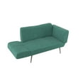 DHP Euro Upholstered Futon with Magazine Storage, Teal Linen