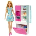 thumbnail image 1 of Barbie Doll, Blonde, and Furniture Set, Refrigerator with Working Water Dispenser, 1 of 6