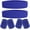 Darkblue, variant on 6 Pieces Sweatband Set Sports Headband Wristband Set, Moisture Wicking Athletic Sweatbands 4 Wrist Sweatband and 2 Headbands, Terry Cloth Sweat Absorbing Head Band for Workout
