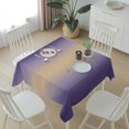 thumbnail image 6 of Khaki Dark Purple Ombre Table Cloth Waterproof Tablecloths, Modern Abstract Art Gradient Tablecloth Dining Table Cover for Kitchen Party Tabletop Outdoor, Square Tablecloth 60x60 Inch, 6 of 9