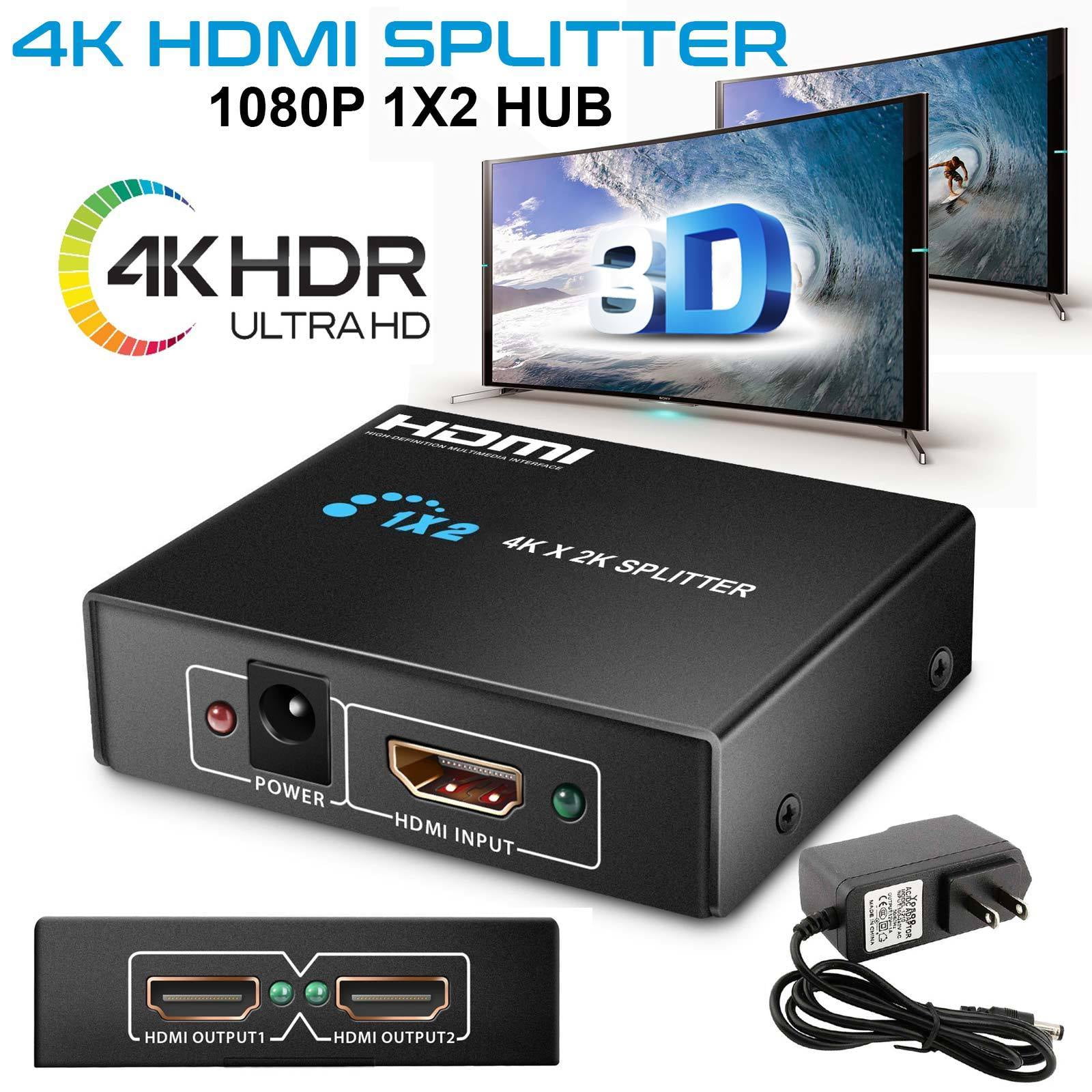 UltraHD HDMI Splitter 4K x 2K 1 In 2 Out 1080P 3D Full HD Dual Monitor