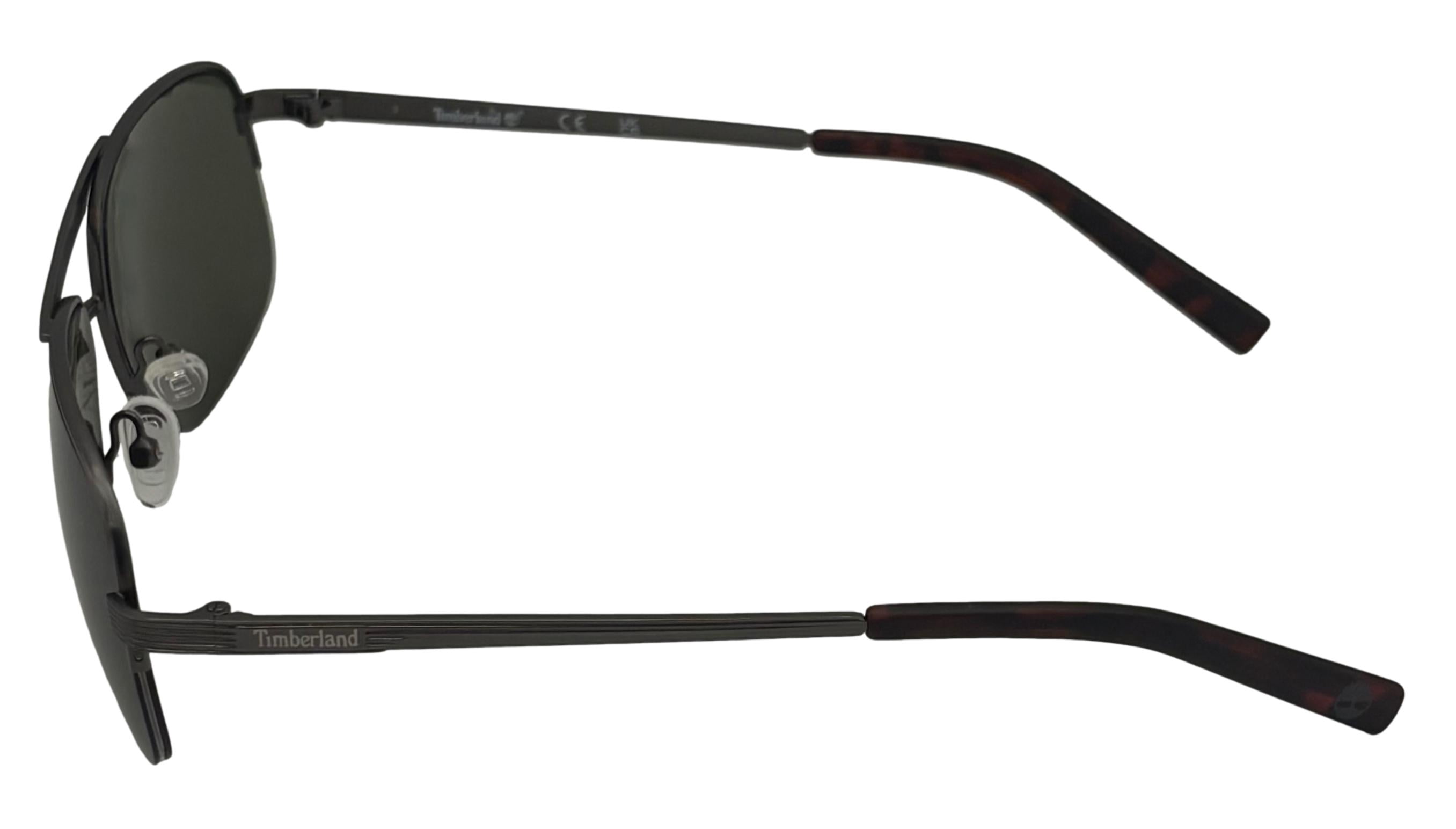 Timberland Metal Rimless Men's Aviator Sunglasses, Matte Brown. 49E