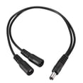 thumbnail image 1 of Unique Bargains 12V DC Power Splitter Cable 1 Male to 2 Female Connectors 32cm 24AWG 2.1mmx5.5mm, 1 of 6