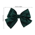 thumbnail image 2 of WRITWAA 2Pcs Big Bowknot Hairpin Cute Hair Bow Clip Dark Green Hair Styling for Women, 2 of 5
