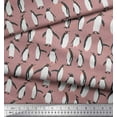 thumbnail image 3 of Soimoi Pink Poly Georgette Fabric Penguin Ocean Print Fabric by the Yard 52 Inch Wide, 3 of 3