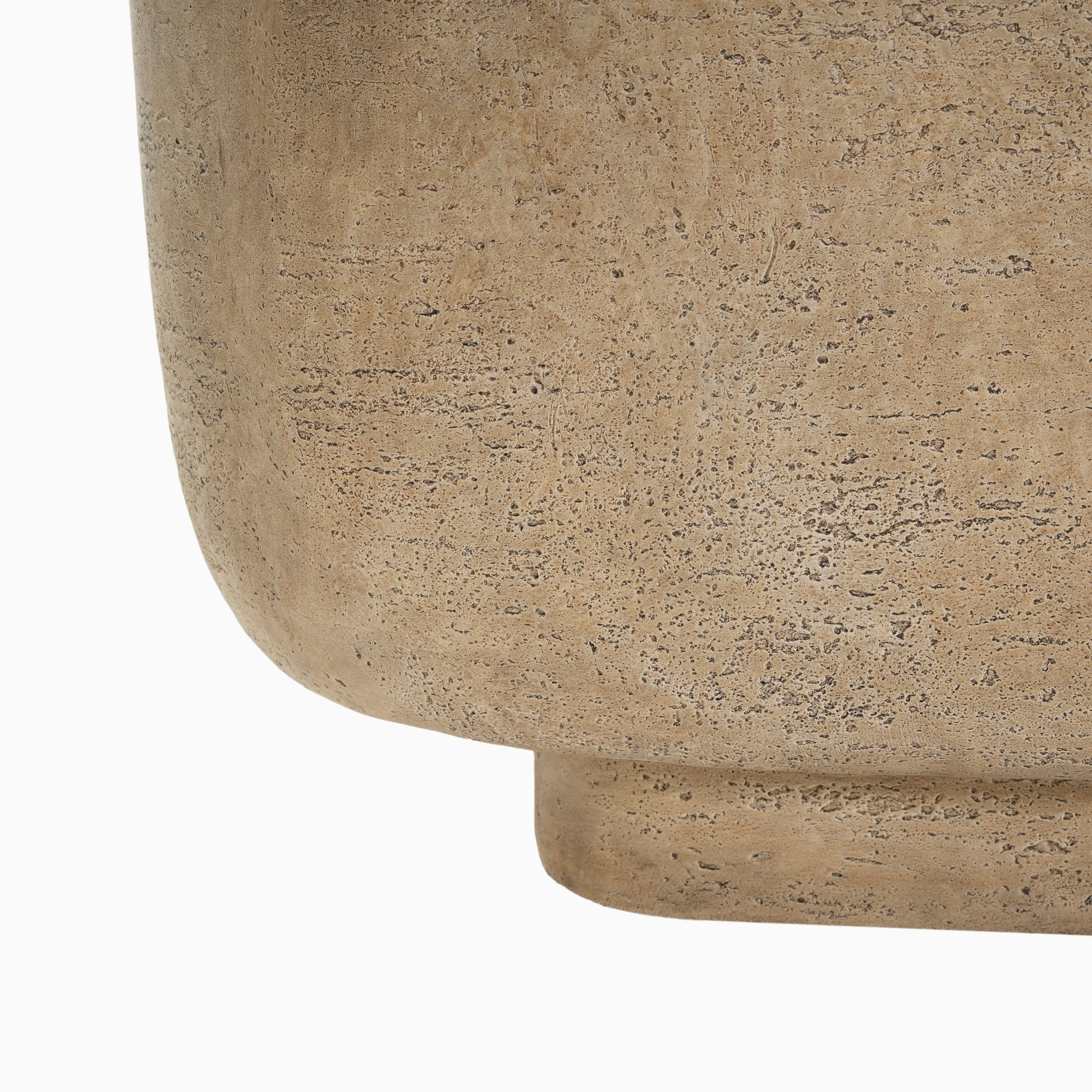 Christopher Knight Home Outdoor MGO Coffee Table, Modern Sculptural Stone Look Accent Table, Beige