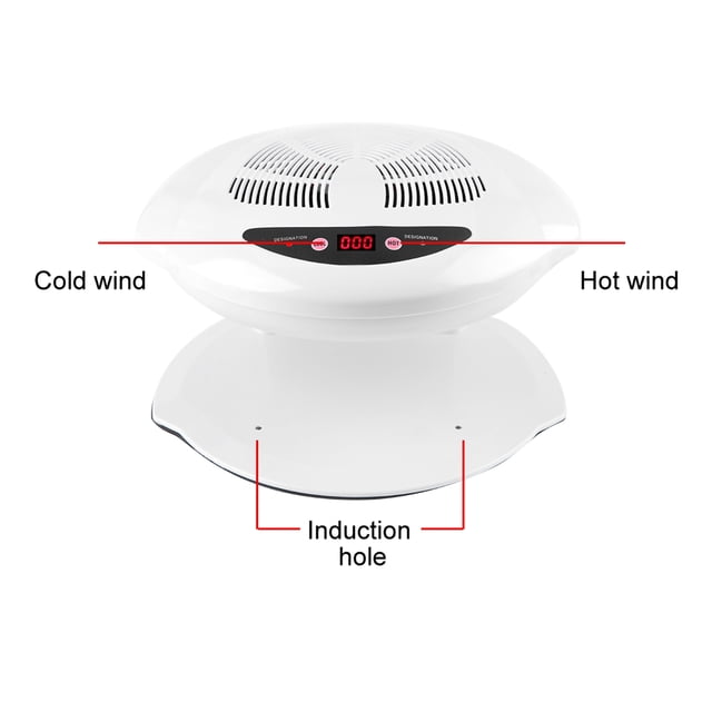 Ventilador De Uñas De Aire Profesional ANGGREK Duradero Y Estable Para Uso Doméstico Y De Salón Blanco
