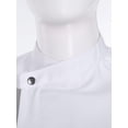 thumbnail image 5 of TiaoBug Men's Classic Chef Jacket Coat Long Sleeve Kitchen Uniform Unisex Food Service Work Wear White 3XL, 5 of 7