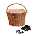 thumbnail image 3 of Almencla Rural Bike Basket Handwoven Decoration Knitted Vintage Rattan Storage with Brown Quick Release, 3 of 8