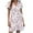 Pink, variant on YanHoo Women's Beach Dresses Ruffle Short Sleeve V Neck Waist Tie Sundress Summer Floral Print Mini Dress