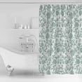 thumbnail image 4 of 54x78 Inch Shower Curtain Decorative Spring Flower Bathtub Bath Curtains Fabric Waterproof Bathroom Decor Vintage Farmhouse Turquoise Boho Leaf Small Stall Shower Curtain Set with 12 Hooks, 4 of 6