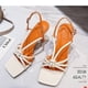 thumbnail image 2 of Chanclas de moda de verano, sandalias de mujer con punta cuadrada, diseño de banda estrecha, correa trasera, sandalias finas de tacón alto, zapatos de fiesta sexis femeninos 41 Gao Jinjia LED, 2 of 2