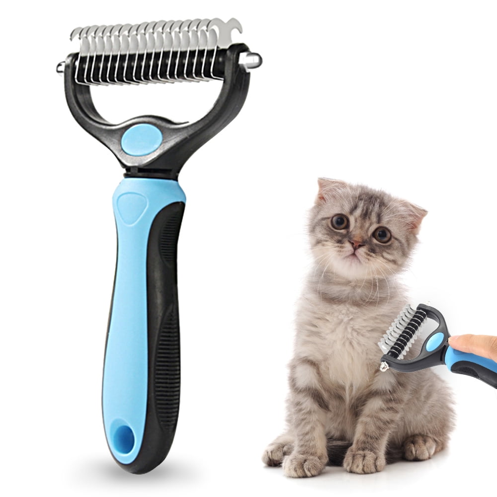 Pet Dog Cat Hair Fur Shedding Trimmer Grooming Dematting Rake Comb