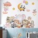 thumbnail image 2 of Un conjunto de pegatinas de pared de animales, pegatinas de pared para decoración de pared, pegatinas de pared de elefante, león, oso panda, cebra, tigre, koala, para baño, sala de estar, cocina, 2 of 5