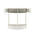 thumbnail image 6 of Tcbosik Console Table with 2 Drawers, Semi-Circle Entryway Table with Open Shelf, Half-Moon Foyer Table for Living Room, Hallway, Easy Assembly, Cream White, 6 of 8