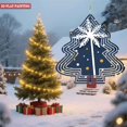 thumbnail image 2 of Stylish Metal Hanging Christmas Tree Wind Spinner - Festive Design with Snowflakes & Golden Ornaments for Garden & Yard Decor, 2 of 7