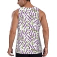 thumbnail image 3 of Haiem Lavender Flowers Men Workout Tank Top Gym Bodybuilding Sleeveless Muscle T Shirts Athletic Tank Breathable Workout Shirt-XX-Large, 3 of 9