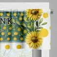 thumbnail image 3 of Ambesonne Eat Drink Laugh Window Valance, Farmhouse Sunflower, 42" X 12", Mustard Pearl Grey Teal, 3 of 5