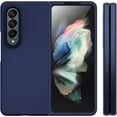 thumbnail image 2 of for Samsung Galaxy Z Fold 3 Case, Galaxy Z Fold 3 Liquid Silicone Case Dual Layer Hybrid Hard PC Soft Silicone Slim Fit Shockproof Protective Phone Case for Women Men, Night Blue, 2 of 8