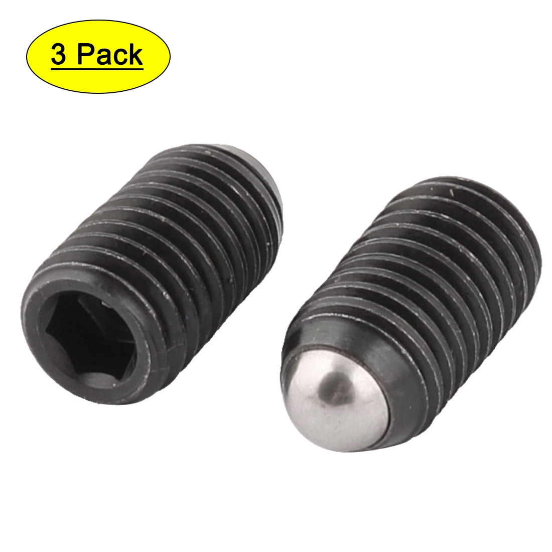M12 x 20mm Thread Rolling Hex Socket Ball Plunger Drive Grub Screws