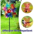 thumbnail image 4 of 10 Pieces 9.5 Inches Rainbow Pinwheels Windmill Wind Spinners Outdoor for Yard Garden Lawn Bird Repellent, Plastic Foil Reflective Colorful Pin Wheels for Rainbow Pride Decorations, 4 of 6