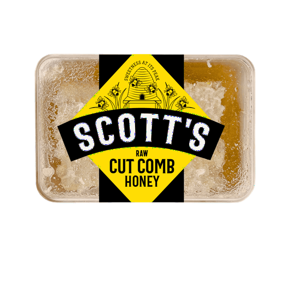 Scott's Honey - Cut Comb Slab, Acacia Honey Cut Straight From The Hive - 200g
