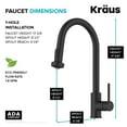 thumbnail image 5 of KRAUS Bolden 2-Function Single Handle Pull Down Kitchen Faucet in Matte Black, 5 of 7