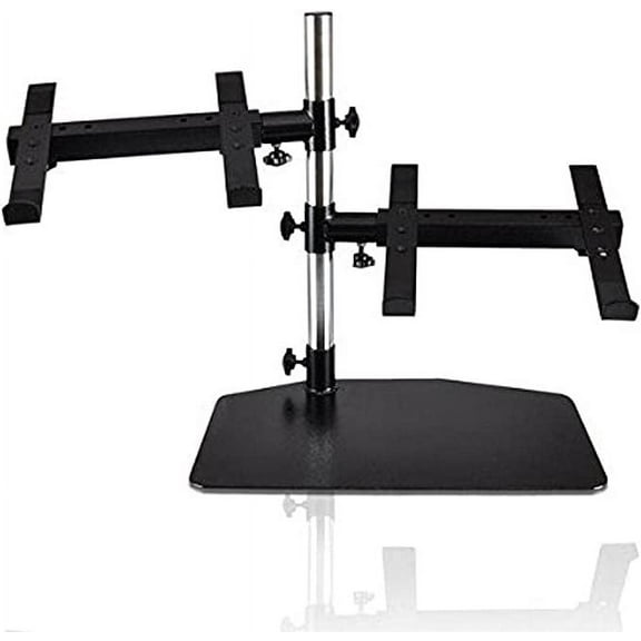 PYLE PLPTS45 - Laptop, Mixer & Studio Equipment Stand Holder Tabletop Mount, Universal Dual Device Placement, Adjustable