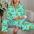 thumbnail image 6 of Sikiie Frogs And Aquatic Plants Pajamas for Women Set, Womens Pajama Sets, Lounge Sets for Women, 2pjs for Women-X-Large, 6 of 7