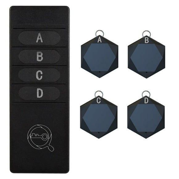 DEBGFS Key Finder, Stick on TV Remote Control Finder Wireless Car Key Finders That Make Noise Phone/Wallet Finder with 4 Item Locator Tags