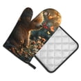 thumbnail image 2 of Gaeub Sunshine Butterfly Flower Bear Print Oven Mitts and Pot Holders Sets of 2,Heat Resistant Pad,Cooking Gloves, for Baking BBQ Home Decor, 2 of 7