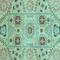 thumbnail image 1 of Ahgly Company Indoor Square Abstract Light Blue Modern Area Rugs, 7' Square, 1 of 4