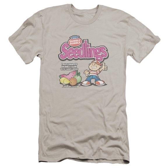 Dubble Bubble Seedlings Premium Canvas Adult Slim Fit 30/1 T-Shirt Silver