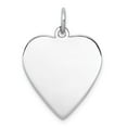 thumbnail image 1 of FB Jewels Sterling Silver Rhod-plated Eng. Heart Polish Front/Satin Back Disc Charm, 1 of 2