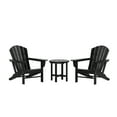 thumbnail image 2 of Garden 3-Piece Patio Adirondack Chair with Round Accent Side Table Set, Black, 2 of 6
