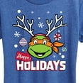 thumbnail image 3 of Teenage Muntant Ninja Turtles - Happy Holidays - Women's Short Sleeve Graphic T-Shirt, 3 of 5