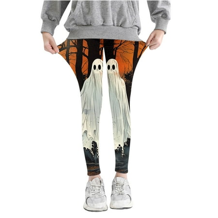 

Ovbmpzd Helloween Preemie Pants for Baby Boy Yoga Graphic Print Fitted Leggings Sweatpants for Baby Girl Newborn 4 Years