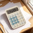 thumbnail image 5 of Usloyux Color Financial Office Calculator, Large Display 12 Digit Calculator Wear Resistant Round Keys, Ergonomic Desktop Calculator for Accounting BusinessSchoolHome Office Use, 5 of 5