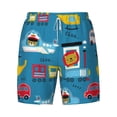 thumbnail image 4 of Lsque Mens Swim Trunks Transportations With Cute Animals Pattern - Bathing Suit Compression Liner - Beach Swim Shorts Swimwear - (S-3XL) - Stretch Quick Dry -3X-Large, 4 of 9