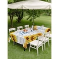 thumbnail image 4 of Outdoor Tablecloths with Umbrella Hole & Zipper, Sunflowers Tablecloth Rectangle 60x84 Inch, Yellow Flowers Summer Botanical Pastoral Wooden Waterproof Table Cloth, Patio/Pool/Picnic Table Covers, 4 of 8