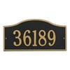 Rolling Hills Grand 1-Line Address Wall Plaque in Black and Gold