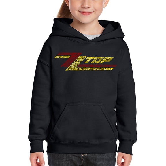 Girl's Word Art Hooded Sweatshirt - ZZ Top