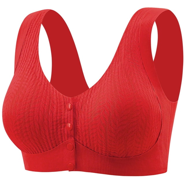 Seamless Viscose Front Closure Bra for Light Comfortable Wireless Support Everyday Wear T Shirt Bra with Removable Pads and Non Design